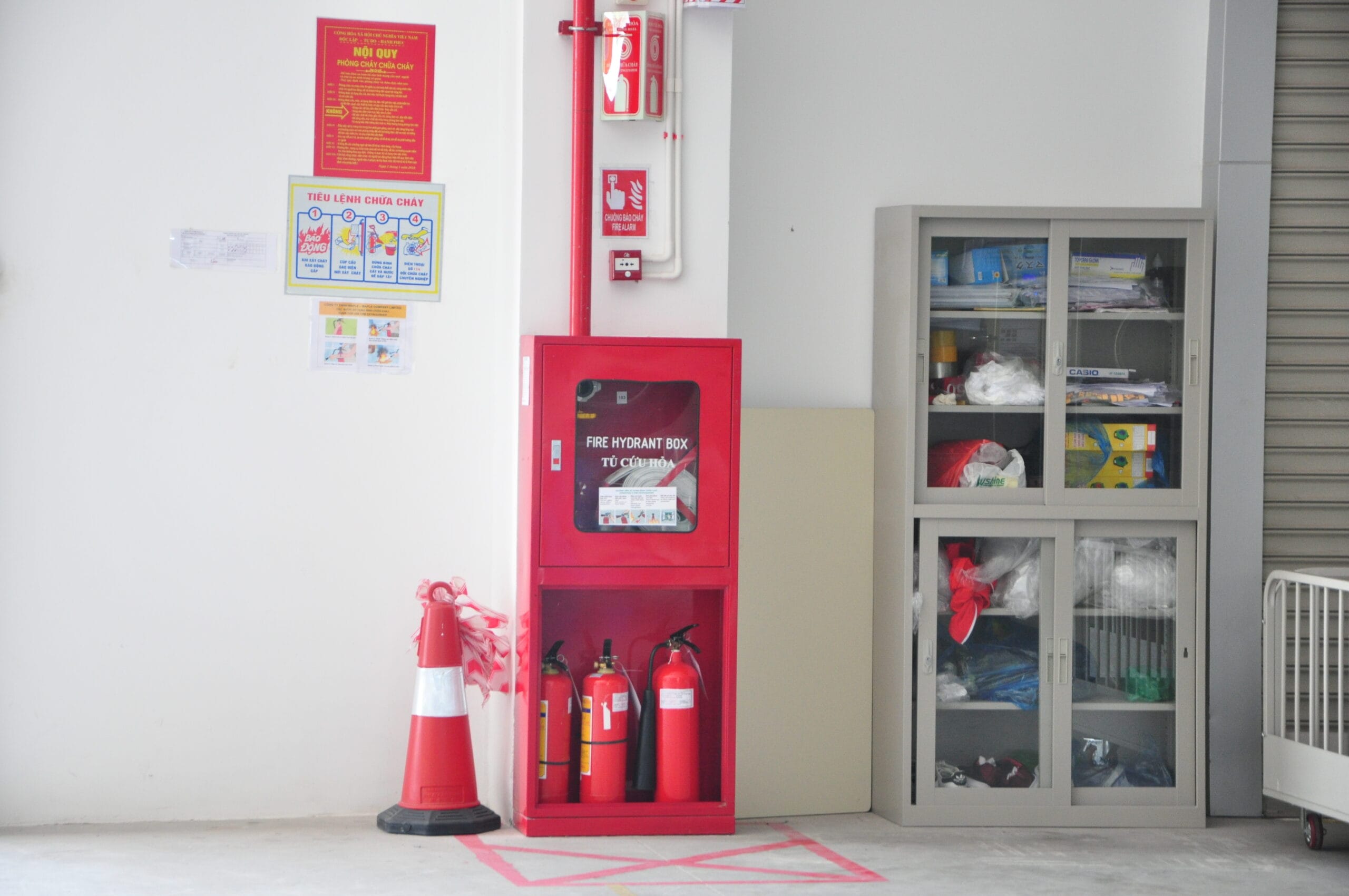 Nên chọn vị trí lắp đặt thuận tiện sử dụng khi có sự cố