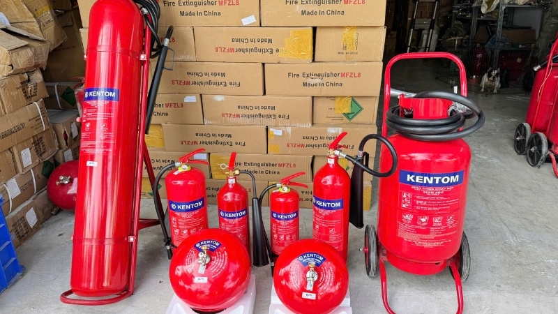 Bình chữa cháy Kentom bột ABC 35kg được sản xuất theo tiêu chuẩn quốc tế