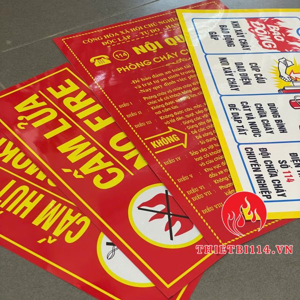 Bộ nội quy tiêu lệnh PCCC 4 tấm Tôn