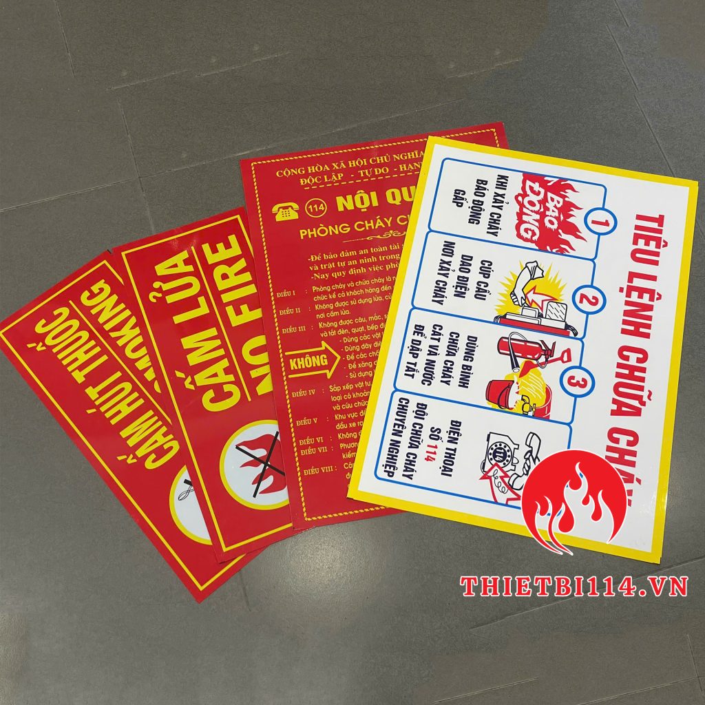 Bộ nội quy tiêu lệnh PCCC 4 tấm Tôn