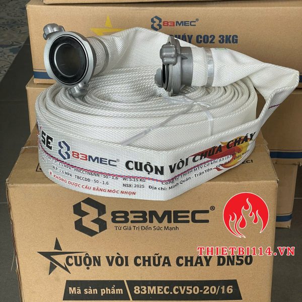 Cuộn vòi phun Bộ Quốc Phòng D50x20mx1.6Mpa kèm khớp nối + Tem kiểm định