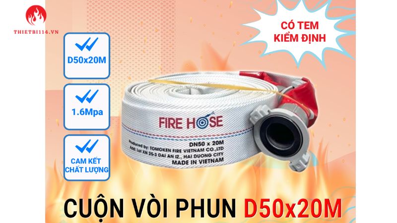 Cuộn vòi phun Tomoken D50x20mx1.6Mpa