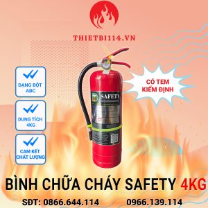 Bình chữa cháy Safety ABC 4kg