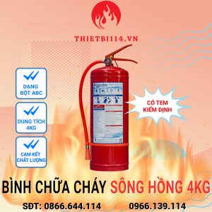 Bình chữa cháy Sông Hồng ABC 4kg