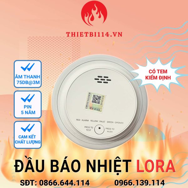 Đầu báo nhiệt lora HIK được đánh giá cao nhờ khả năng cảnh báo sớm