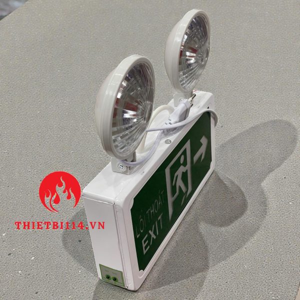 Đèn Exit kết hợp Sự cố chỉ hướng Phải + Tem kiểm định