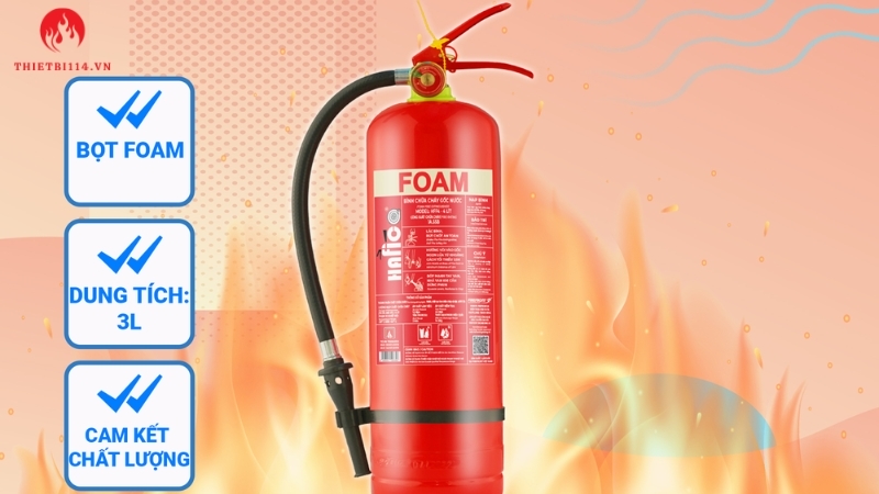 Bình chữa cháy bọt Foam 3L là một thiết bị cứu hỏa chuyên dụng