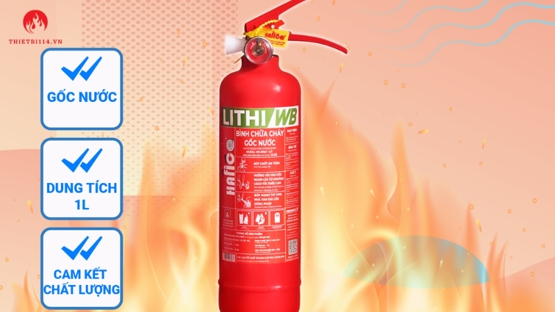 Bình chữa cháy gốc nước 1L là thiết bị chữa cháy thế hệ mới