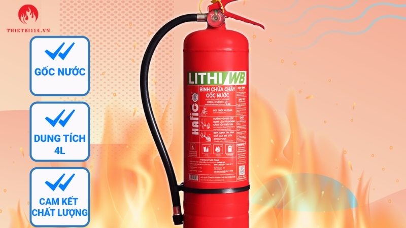 Bình chữa cháy gốc nước 4L là sản phẩm phòng cháy chữa cháy tiên tiến