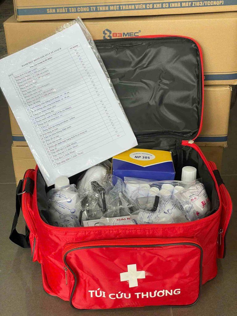 Túi y tế loại B là trang bị sơ cứu quan trọng cho cơ quan, nhà xưởng và hộ gia đình