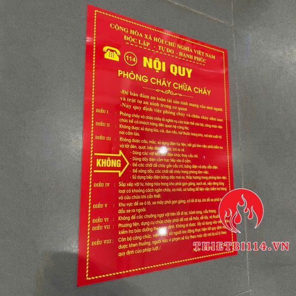 Nội quy chữa cháy Tôn