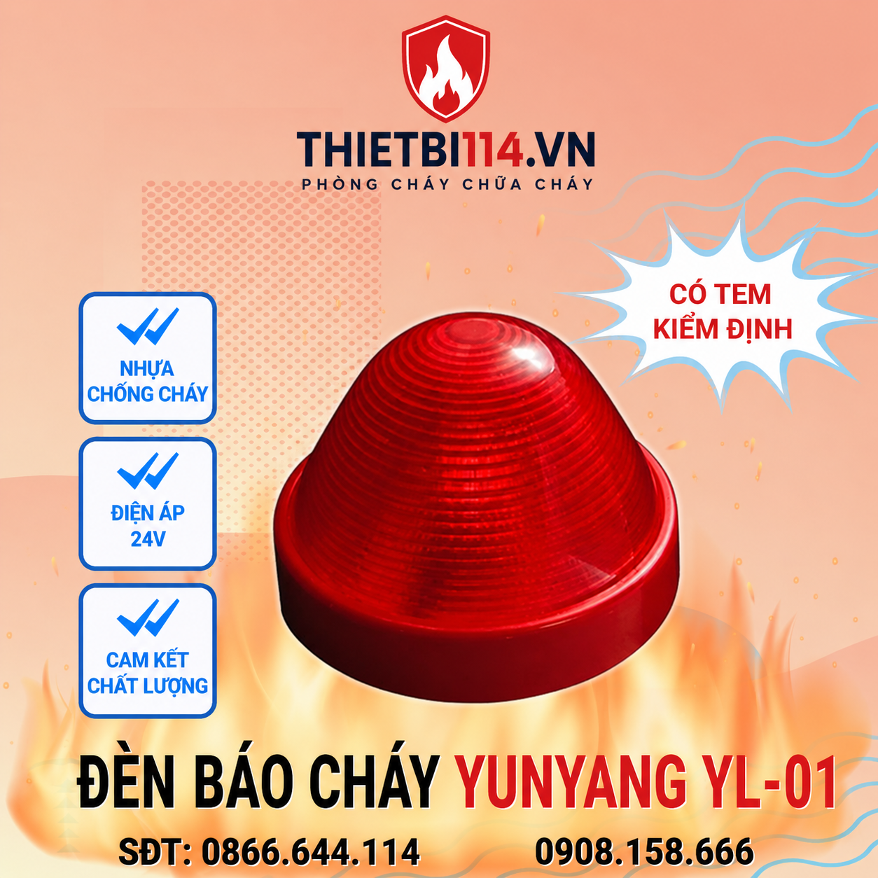 Đèn báo cháy Yunyang YL-01