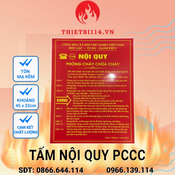 Nội quy chữa cháy Tôn
