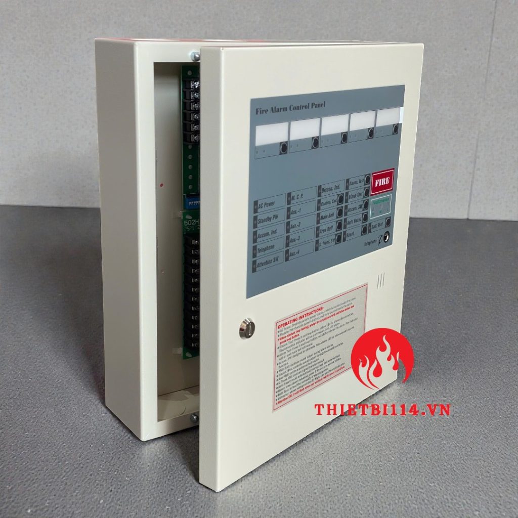 Tủ trung tâm báo cháy 5 kênh Horing AH-00212-5L + Tem kiểm định