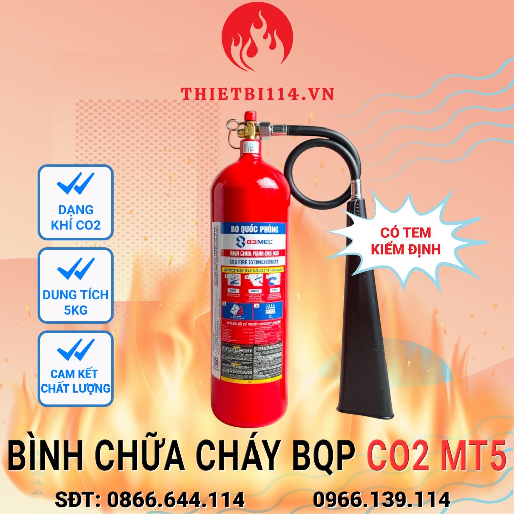Bình chữa cháy Bộ Quốc Phòng khí CO2 MT5