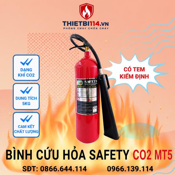 Bình Chữa Cháy Safety khí CO₂ MT5