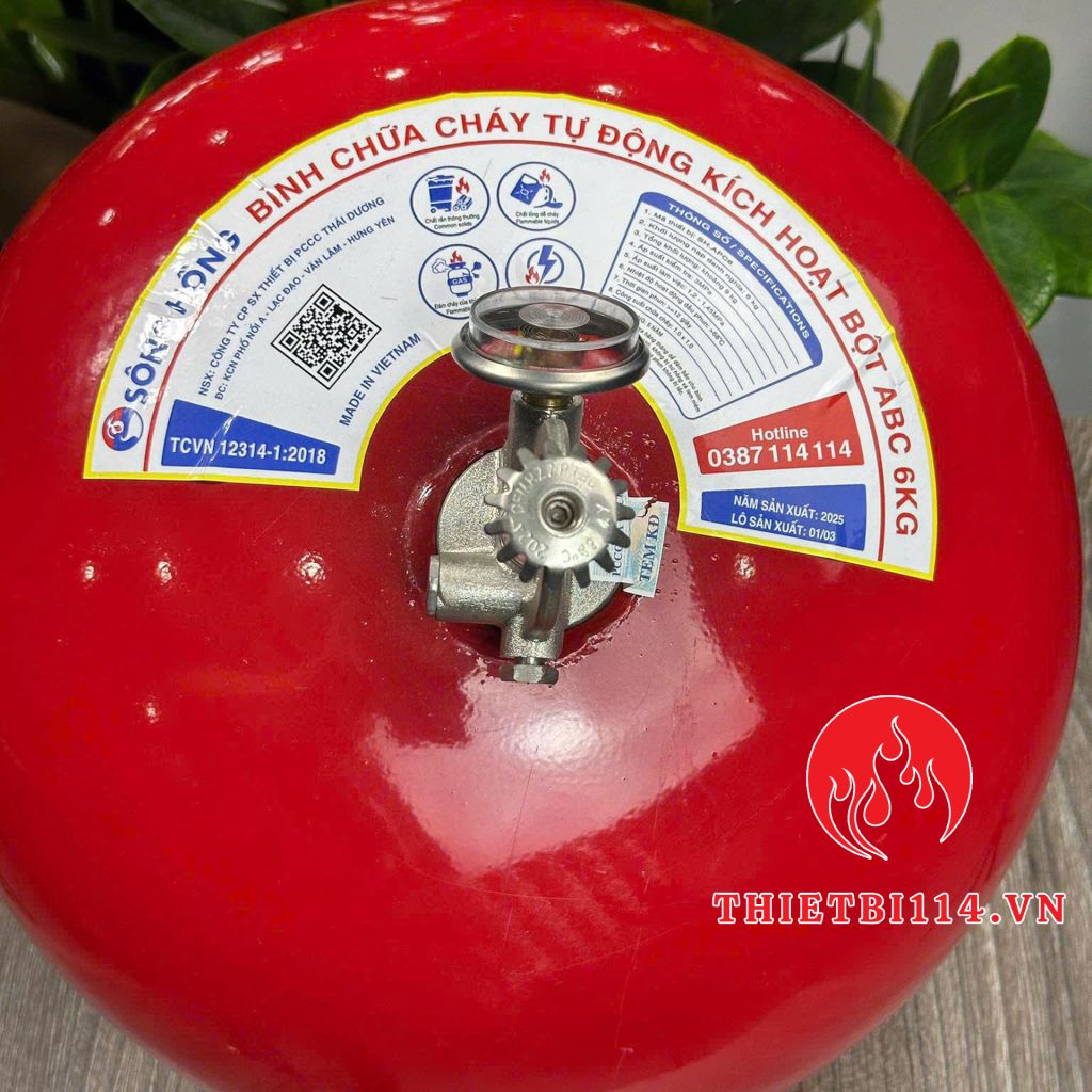 Bình cầu chữa cháy Sông Hồng ABC 6kg