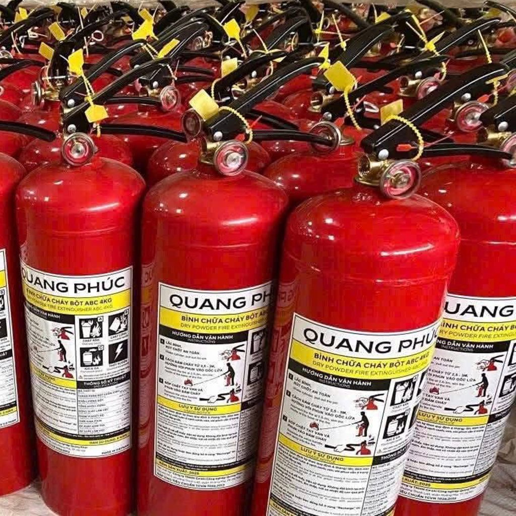 Bình chữa cháy Quang Phúc ABC 4kg+ Tem kiểm định