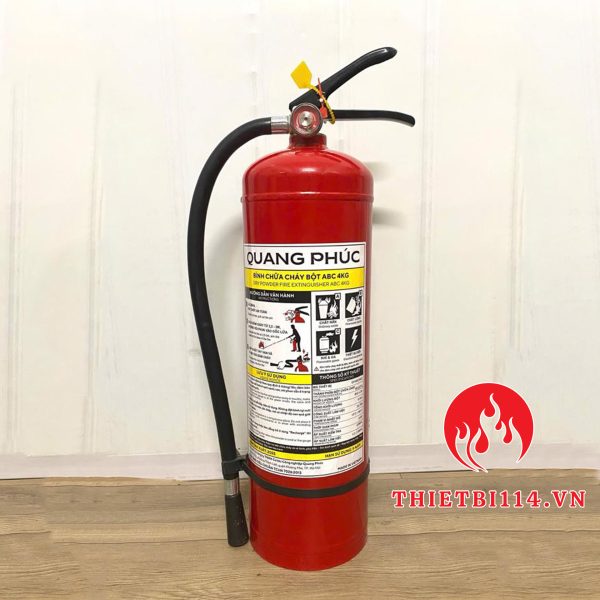 Bình chữa cháy Quang Phúc ABC 4kg+ Tem kiểm định