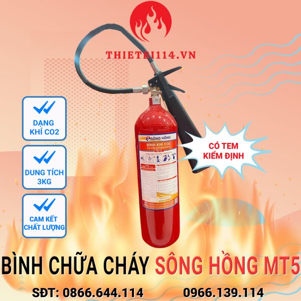 Bình chữa cháy Sông Hồng khí CO2 MT5