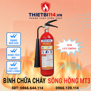 Bình chữa cháy Sông Hồng khí CO2 MT3
