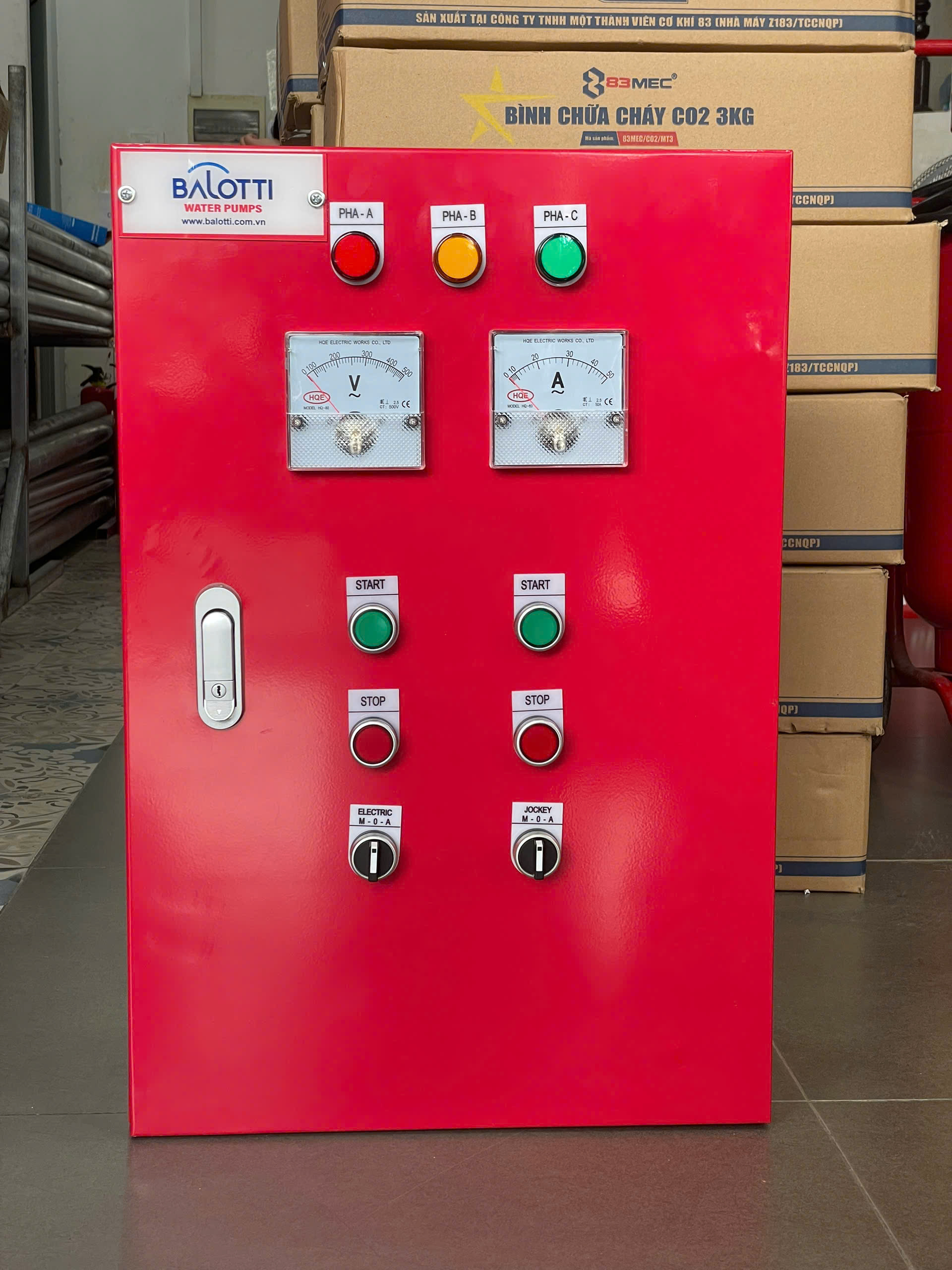 Tủ điều khiển 02 bơm 7.5kW là tủ điện chuyên dụng trong hệ thống phòng cháy chữa cháy