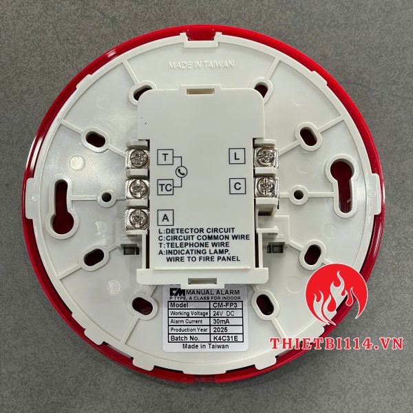 Nút ấn báo cháy Chungmei CM-FP3 + Tem kiểm định