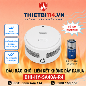 Đầu báo khói liên kết không dây Dahua DHI-HY-SA40A-R4 +Tem kiểm định