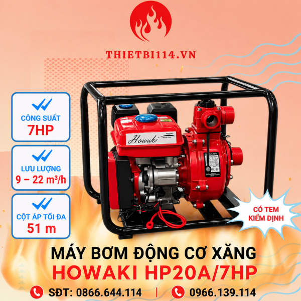 Máy bơm động cơ xăng Howaki HP20A/7HP
