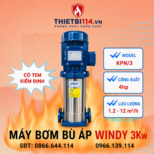 Máy bơm bù áp Windy 3KW