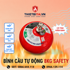 Bình Cầu Chữa Cháy Tự Động Safety ABC 8kg