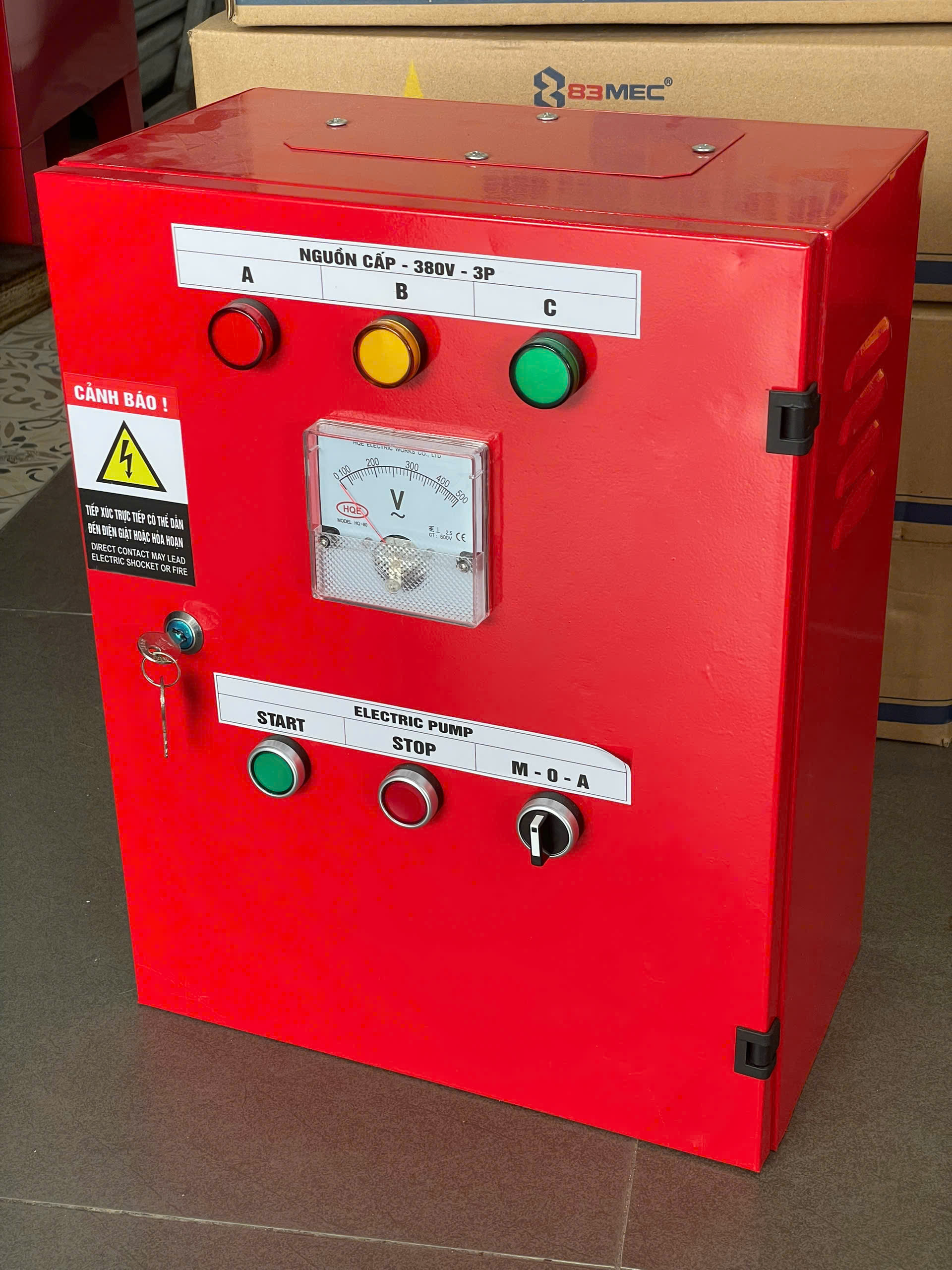 Tủ điều khiển 1 bơm lắp tại công trình