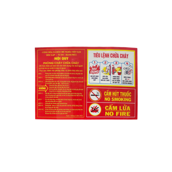 Bộ Nội Quy Tiêu Lệnh PCCC 4 Tấm Liền Tôn