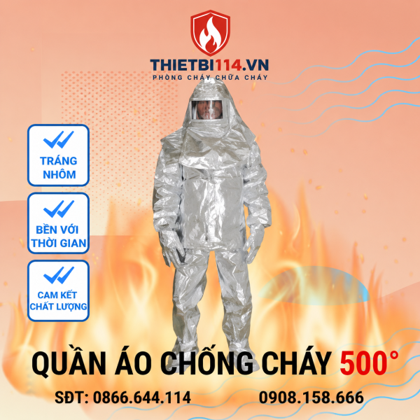 Bộ quần áo chống cháy 500 độ