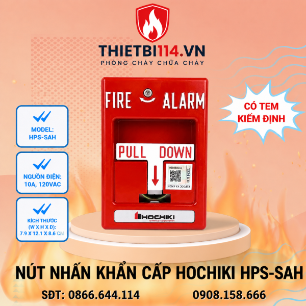 Nút nhấn báo cháy khẩn cấp Hochiki HPS-SAH