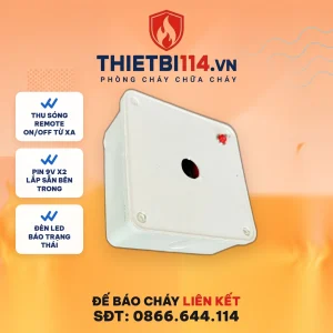 Đế báo cháy liên kết có bộ thu remote - Thietbi114