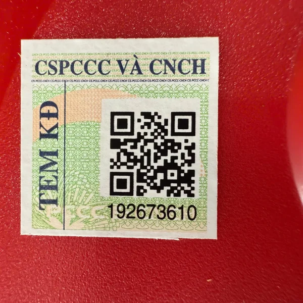 Tem kiểm định CSPCCC trên nút ấn Horing AH-9717