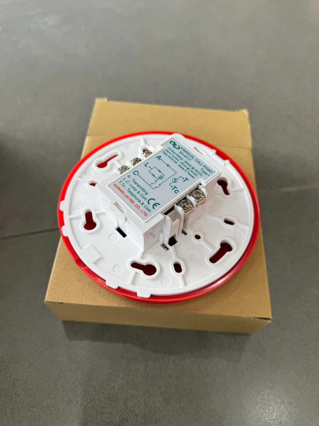 Nhãn thông số kỹ thuật nút ấn Horing AH-9717 24VDC 30mA Nhãn thông số kỹ thuật nút ấn Horing AH-9717 24VDC 30mA