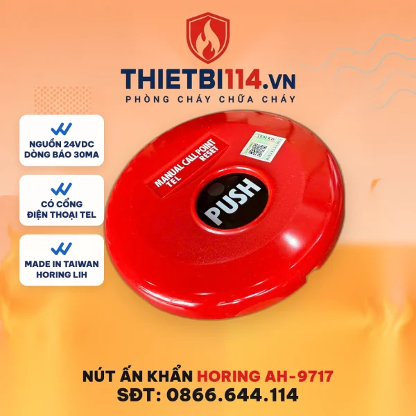 Nút ấn khẩn Horing AH-9717 chính hãng tem kiểm định - Thietbi114