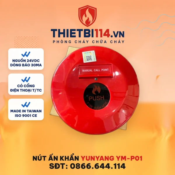 Nút ấn khẩn Yunyang YM-P01 có tem kiểm định — Thietbi114