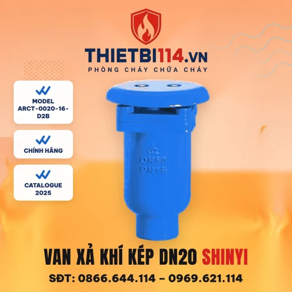 Van xả khí kép ren ARCT-0020-16-D2B ShinYi