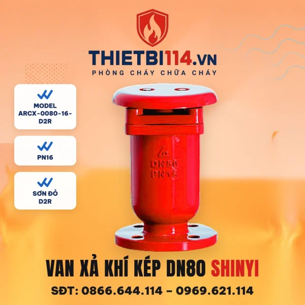 Van xả khí kép mặt bích ARCX-0080-16-D2R ShinYi