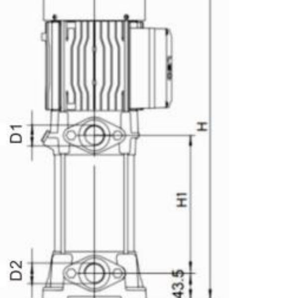 Bản vẽ kích thước bơm VYM4-9/2.2 theo catalogue Balotti