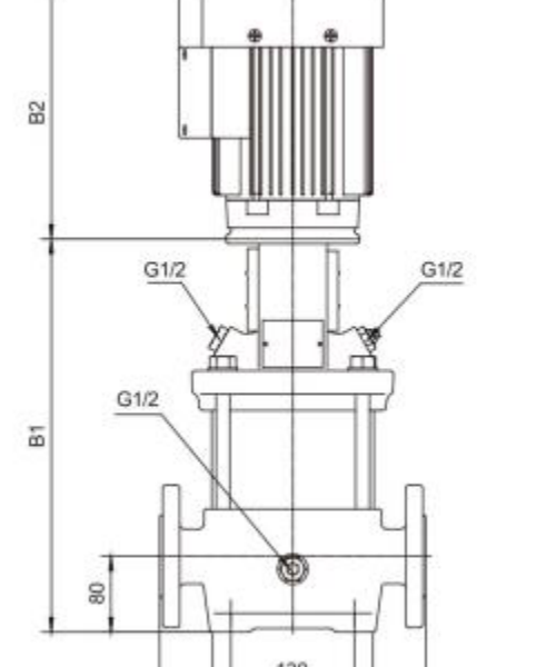 Bản vẽ kích thước bơm VYM10-120S theo catalogue Balotti