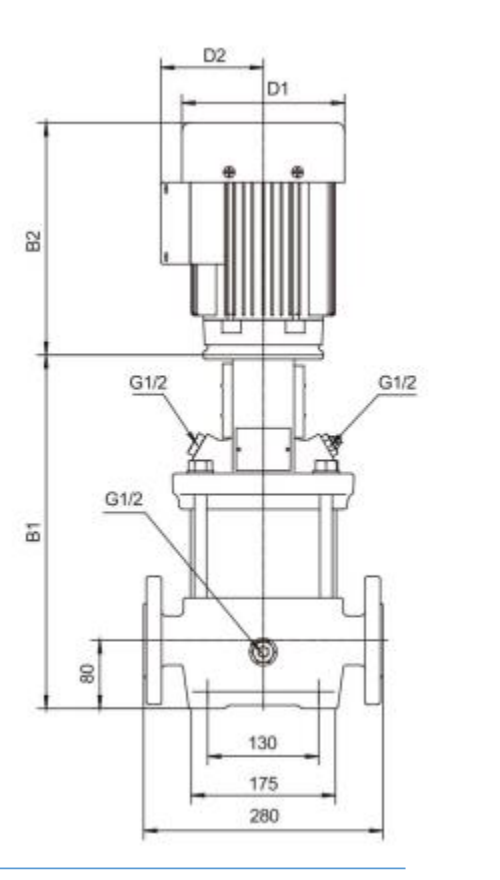 Bản vẽ kích thước bơm VYM10-120S theo catalogue Balotti