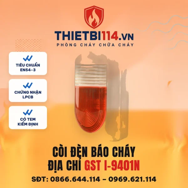 Còi đèn báo cháy kết hợp I-9401N – ảnh chính hãng GST