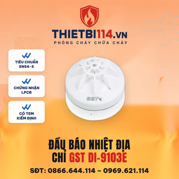 Đầu báo nhiệt địa chỉ DI-9103E – ảnh chính hãng GST