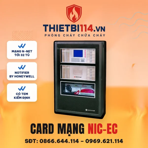 Card mạng kết nối tủ trung tâm NIC-EC – ảnh Notifier