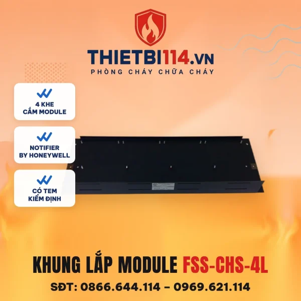 Khung lắp module 4 khe FSS-CHS-4L – ảnh Notifier