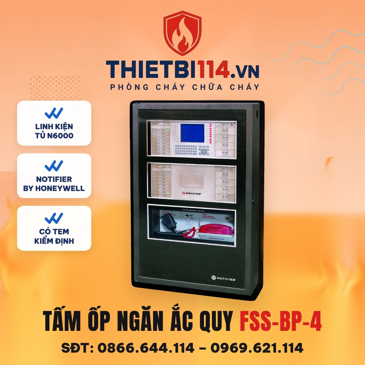 Tấm ốp ngăn ắc quy FSS-BP-4 - Notifier có kiểm định/lưu thông Tấm ốp ngăn ắc quy FSS-BP-4 – ảnh Notifier